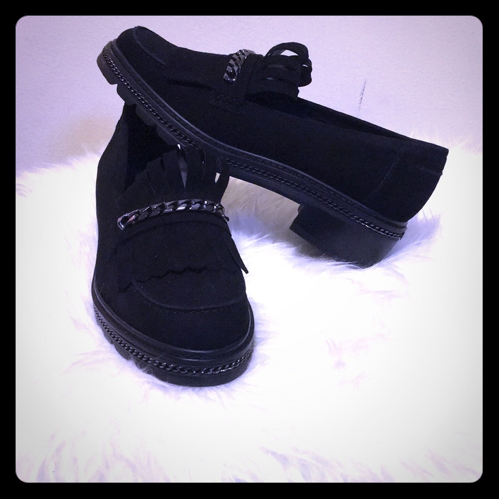 Stuart Weitzman Black Suede Loafers